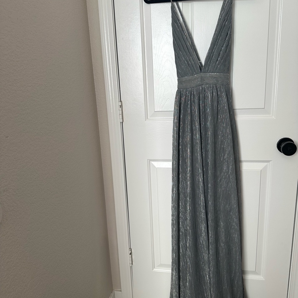 Windsor Shimmering Silver Gown